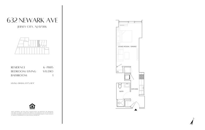 Studio, 1 bath, 431 sqft, $2,354, Unit 1205