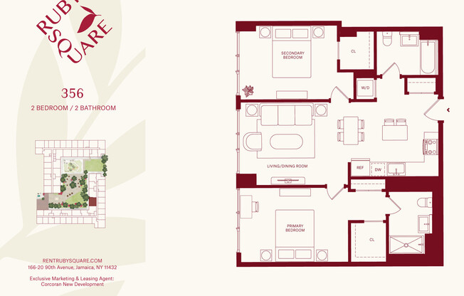 2 beds, 2 baths, $3,736, Unit 356