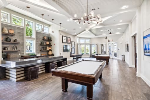 Recreation Room with a Pool Table at The Loree, Jacksonville, FL, 32256