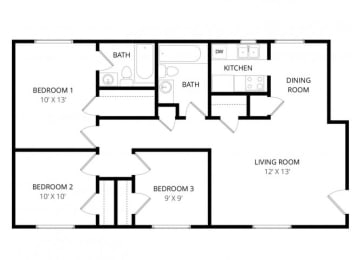 3 beds, 2 baths, 1,000 sqft, $1,705