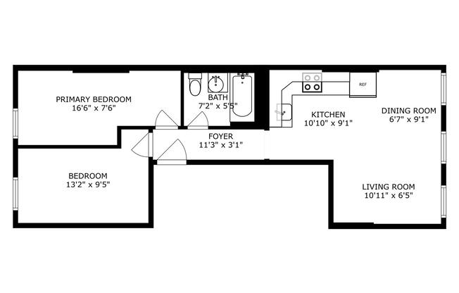 2 beds, 1 bath, 900 sqft, $2,650, Unit 2