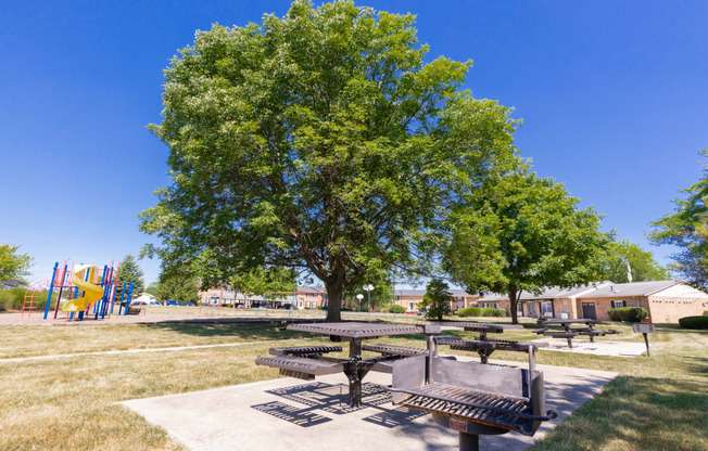 Picnic Table and Grilling Station near the Playground at Ashmore Trace