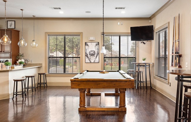 Enjoy a game of pool in the club house! at The Fairways at Star Ranch, Hutto, Texas