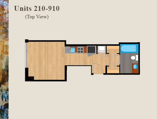 Studio, 1 bath, $2,400, Unit 710