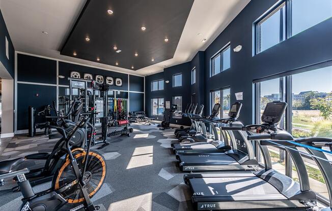 Fitness Center at One Deerfield Apartments, Ohio, 45040