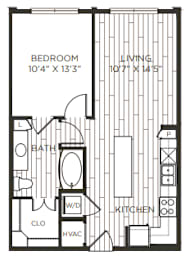 1 bed, 1 bath, 682 sqft, $1,219