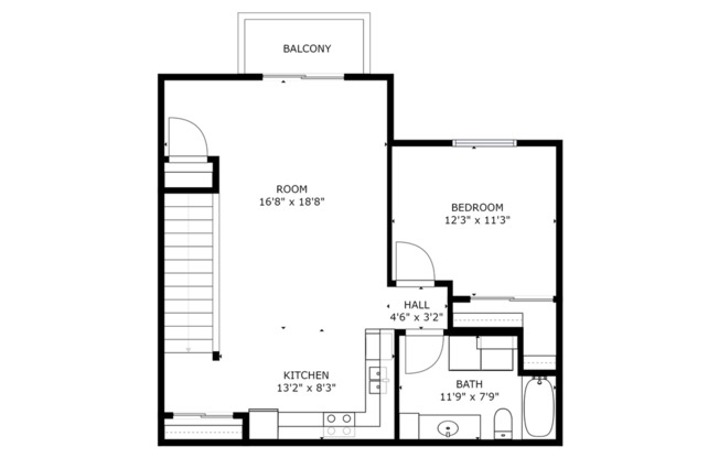 1 bed, 1 bath, 782 sqft, $1,095, Unit 300-51