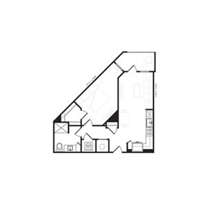1 bed, 1 bath, 631 sqft, $1,675