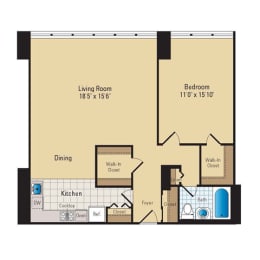 1 bed, 1 bath, 790 sqft, $2,162