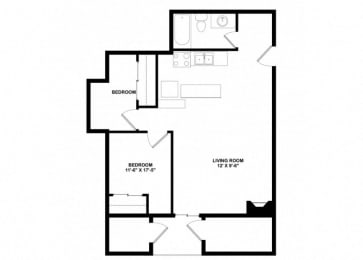 2 beds, 1 bath, 525 sqft, $1,480