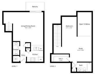 1 bed, 1.5 baths, 1,082 sqft, $1,173