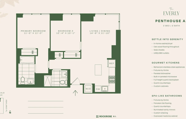 2 beds, 2 baths, $8,080, Unit PH1