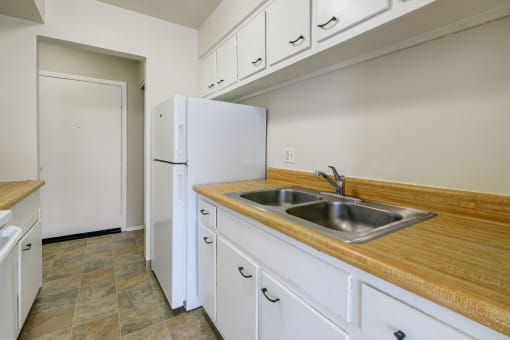 Kitchen with White Appliances