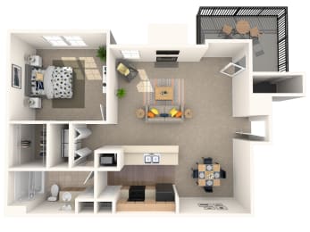 1 bed, 1 bath, 689 sqft, $1,099