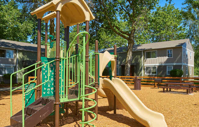 the playground at woodhaven apartments  at Woodhaven, Everett, 98203