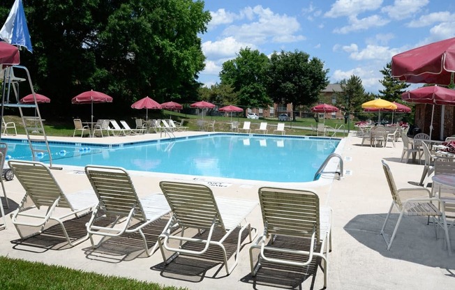 Large sparkling pool  with sun deck at Windsor House Apartments*, Maryland