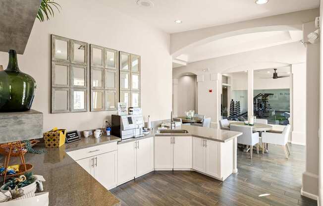 Coffee bar in the clubhouse - Arrowhead Landing Apartments