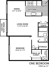 1 bed, 1 bath, 1,000 sqft, $1,018