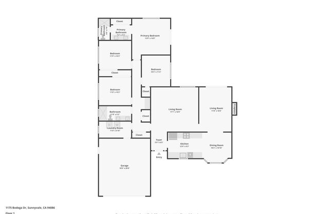 4 beds, 2 baths, $6,495