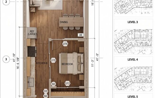 1 bed, 1 bath, 493 sqft, $1,766, Unit 204