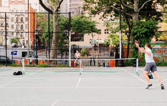 Enjoy a game of tennis at St. Vartan Park.