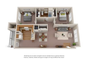 2 beds, 1 bath, 978 sqft, $1,032