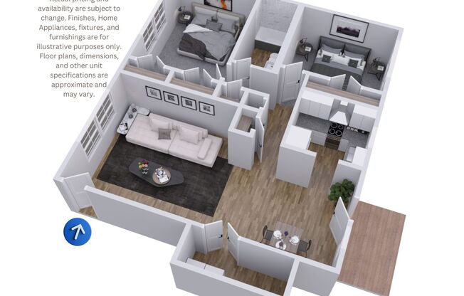 2 beds, 1 bath, 1,147 sqft, $1,325, Unit 02F