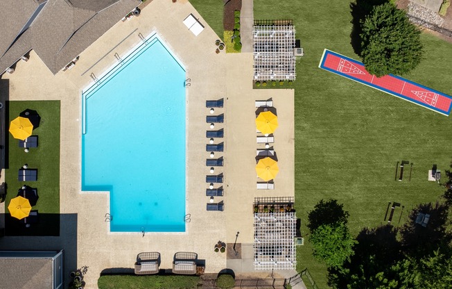 pool drone aerial