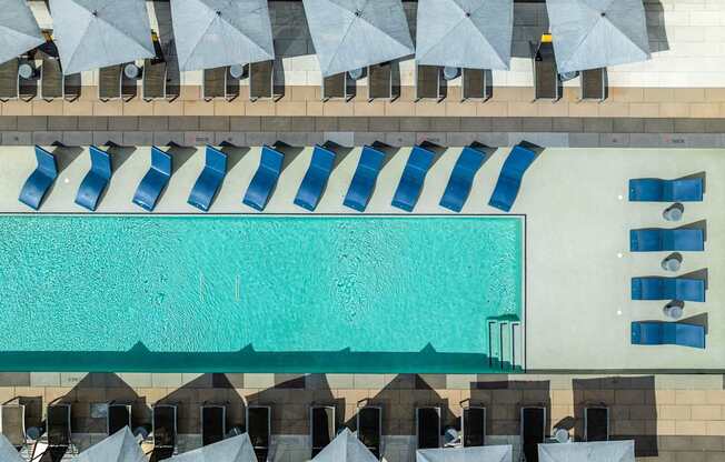 Extensive Shaded Areas and In-Pool Lounge Chairs