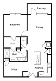 1 bed, 1 bath, 921 sqft, $1,979