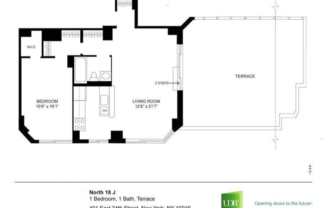 1 bed, 1 bath, 740 sqft, $6,624, Unit N18J