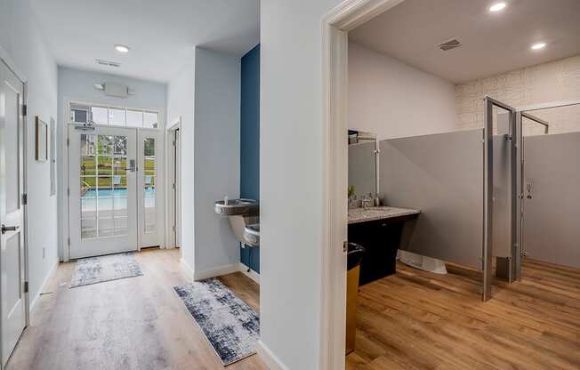 Bathroom at the Clubhouse Leading to Pool Area