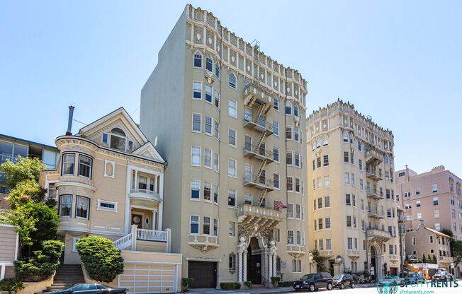 Pacific Heights: Studio w/ Laundry Onsite & Shared Roof Deck near Fillmore/Union/Polk Streets