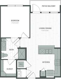 1 bed, 1 bath, 660 sqft, $1,440