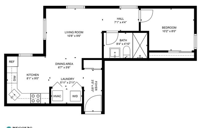 1 bed, 1 bath, 338 sqft, $1,850, Unit 204