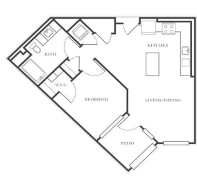 1 bed, 1 bath, 751 sqft, $2,528