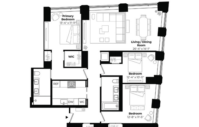 3 beds, 2 baths, 1,528 sqft, $18,000, Unit 21B