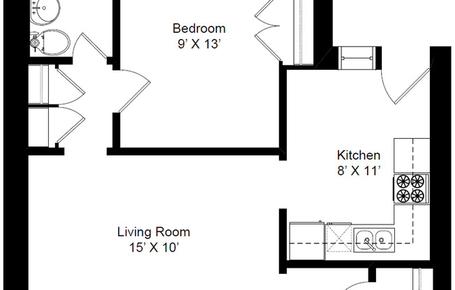 1 bed, 1 bath, 575 sqft, $1,965, Unit 520-I2