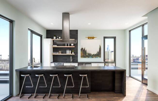 Demo Kitchen at 23rd Place Apartment, Chicago, 60654