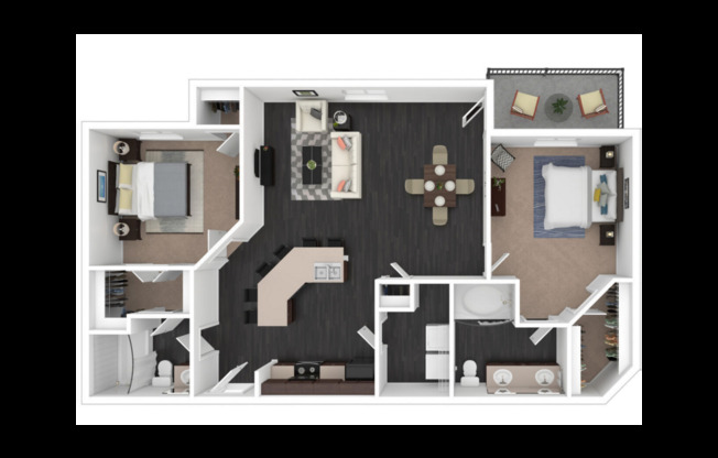 2 beds, 2 baths, 1,009 sqft, $1,940