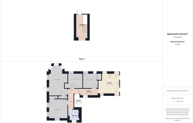 3 beds, 1 bath, 1,185 sqft, $2,950, Unit 2