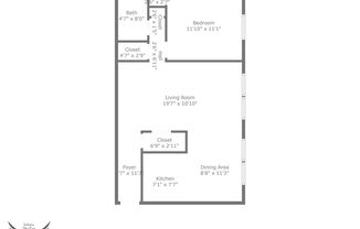 1 bed, 1 bath, 634 sqft, $775, Unit 41