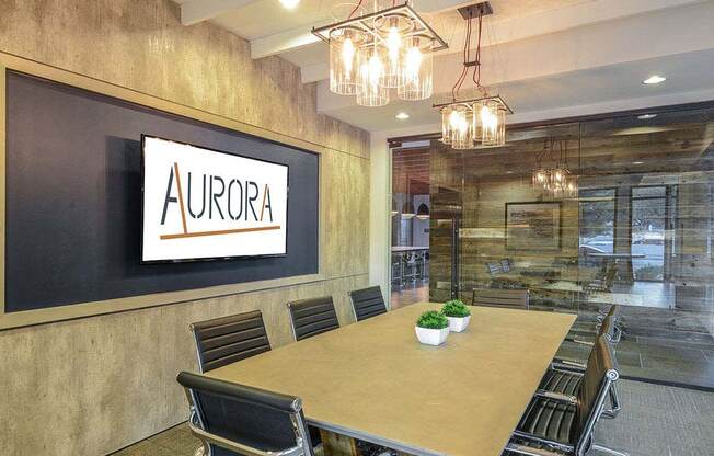 Conference Room at Aurora Luxury Apartments in Downtown Tampa, FL