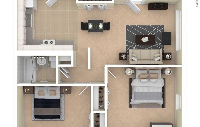 2 beds, 1 bath, 700 sqft, $3,750