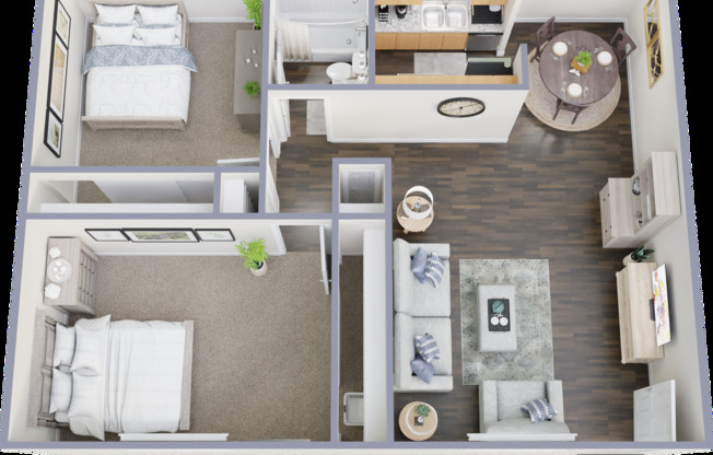 2 beds, 1 bath, 785 sqft, $959