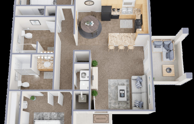 2 beds, 2 baths, 932 sqft, $1,750