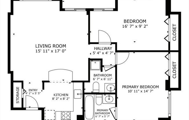 2 beds, 2 baths, 1,000 sqft, $3,950, Unit 401
