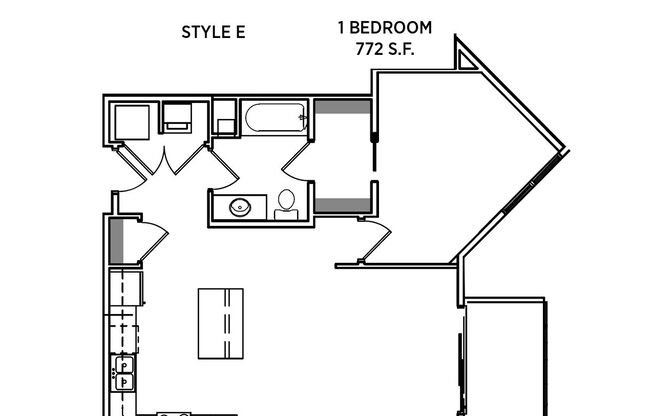 1 bed, 1 bath, 772 sqft, $1,540, Unit 418