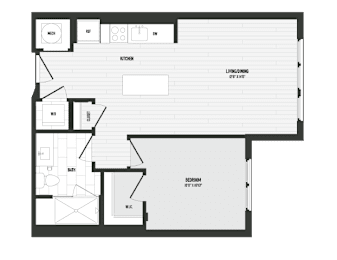1 bed, 1 bath, 639 sqft, $1,905