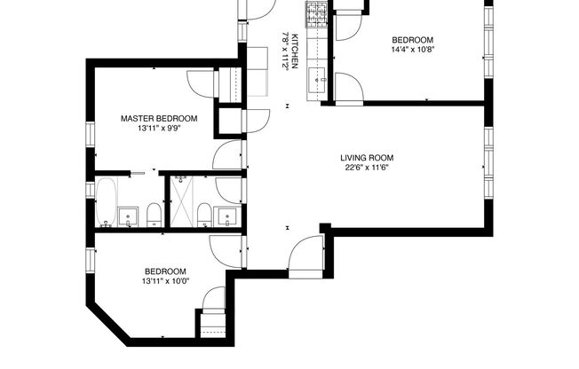 3 beds, 2 baths, 929 sqft, $2,800, Unit 6944-2
